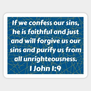 Bible Verse 1 John 1:9 Sticker